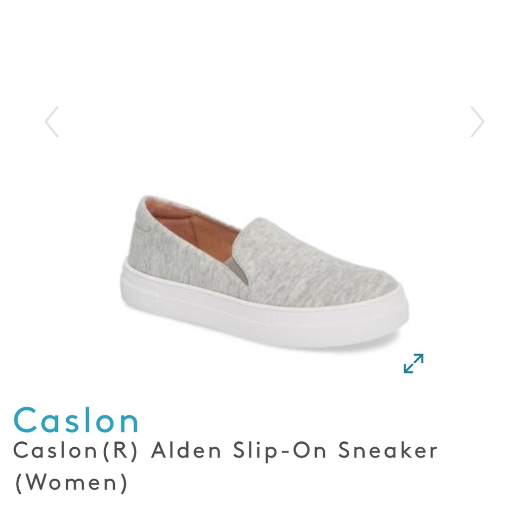 NWOB! Caslon Gray Slip-On Sneakers with Textured Fabric